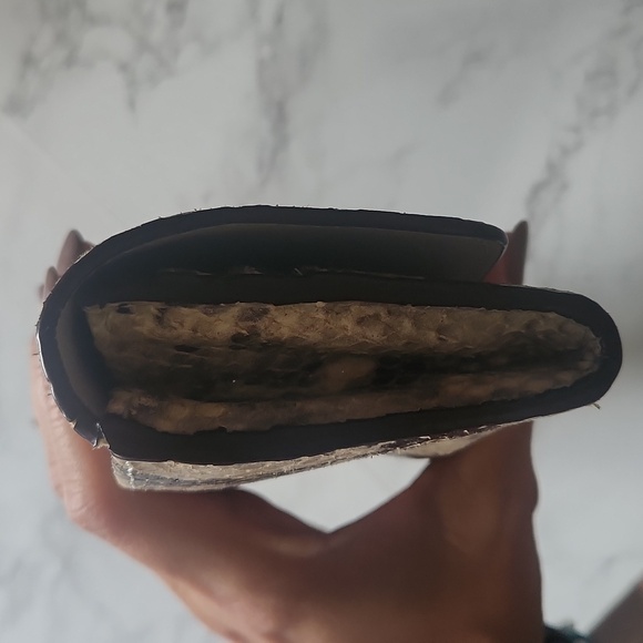 COACH Kristin Python Wallet Slim Envelope Silver Parchment - Picture 11 of 11